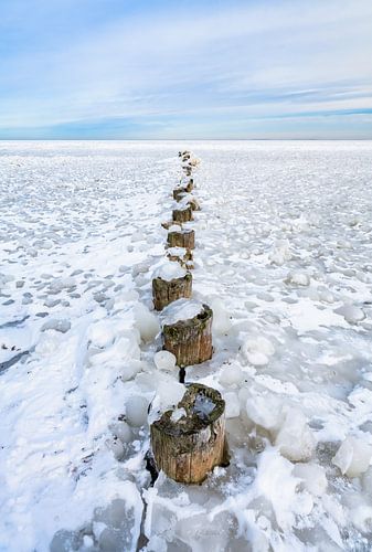 Winter auf dem IJsselmeer 2021 von Etienne Hessels