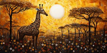 Giraffe in Afrika van Whale & Sons