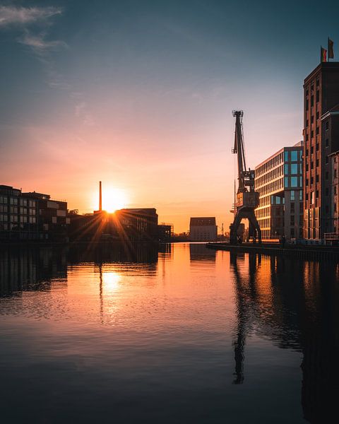 Sonnenaufgang im Stadthafen Münster von Steffen Peters