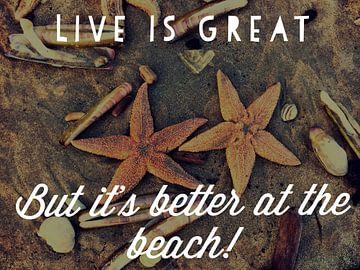 Life is Great, But it's better at the beach von Toekie -Art
