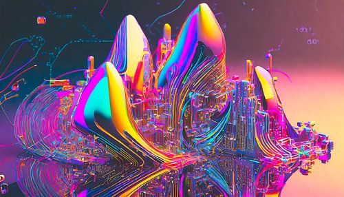 Kleuren met design en golven