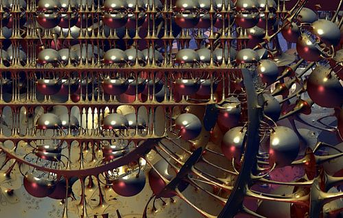 digitale kunst 3d render illustratie fractal buitenaards leven