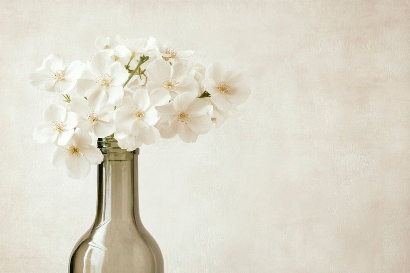 Boeket glazen vaas van Poster Art Shop