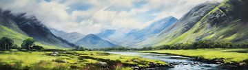 Schottland Landschaft von Abstraktes Gemälde