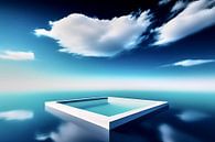 Wit frame op water van Frank Heinz thumbnail