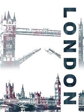 Londen van Printed Artings
