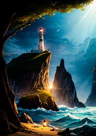 Beacon of Hope — Lighthouse on the Cliffs by Ruzerin