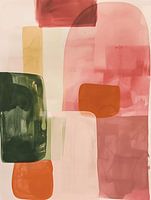 Abstraktes Rosa und Grün