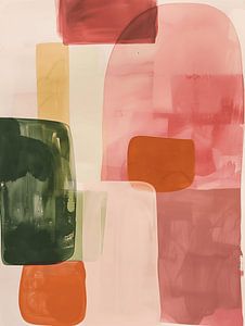 Abstrait rose et vert