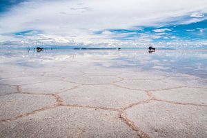 Hexagons op de zoutvlakte van Jelmer Laernoes