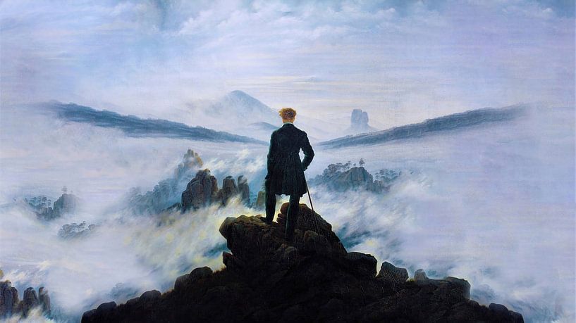 Vagabond au-dessus de la mer de brouillard - Caspar David Friedrich par Accessible Art
