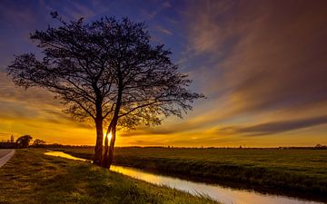 Schöner Sonnenuntergang bei Giethoorn von Maarten Salverda