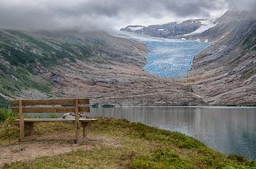 Noorwegen Gezicht op de Svartisen-gletsjer van Iris Heuer