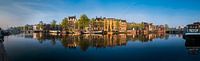 Panorama des Flusses Amstel in Amsterdam, 2019