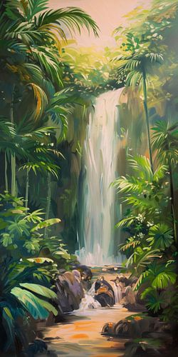 Tropical Waterfall Oasis