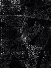 Abstract gritty wood- minimalist painting by Dina Dankers