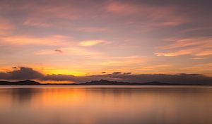 Coucher de soleil au lac Titicaca (Pérou)