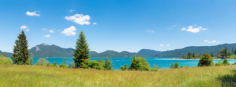Walchensee avec la péninsule des surfeurs Zwergern par SusaZoom
