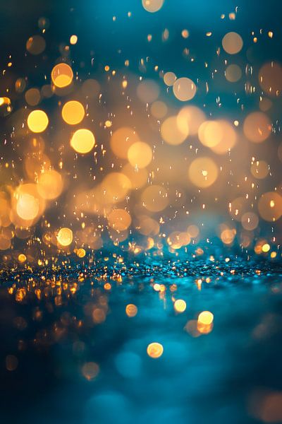 Funkelnde Wassertropfen im Licht von Poster Art Shop