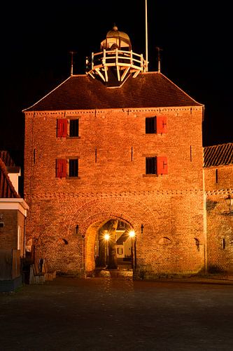 Vischpoort de Harderwijk en soirée