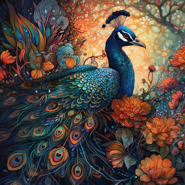  Pauw In Kleur by ARTEO Paintings