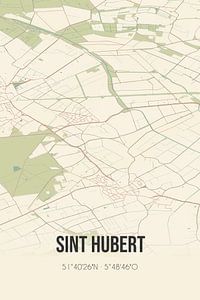 Vintage landkaart van Sint Hubert (Noord-Brabant) van Rezona