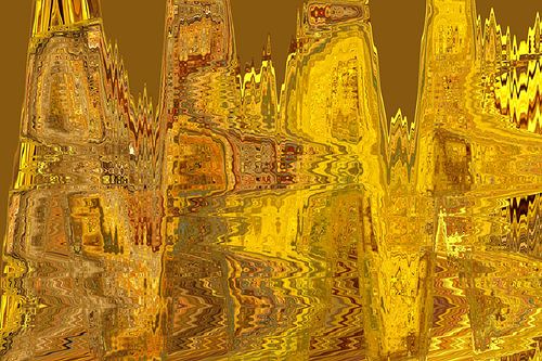 Towers in warm colours