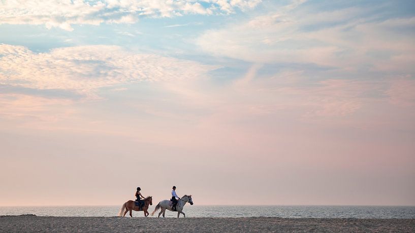 Riders on a summer evening in Vrouwenpolder by Percy's fotografie