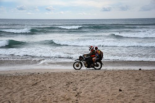 Motorrad am Strand