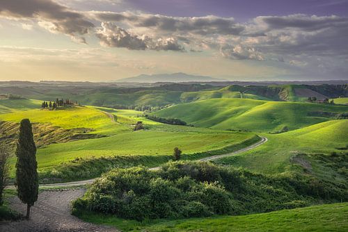 Landschap in Volterra. Toscane, Italië