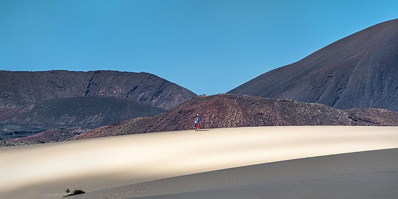 Sandy plain in the north of Spanish-Canary Island of Fuerteventura by Harrie Muis