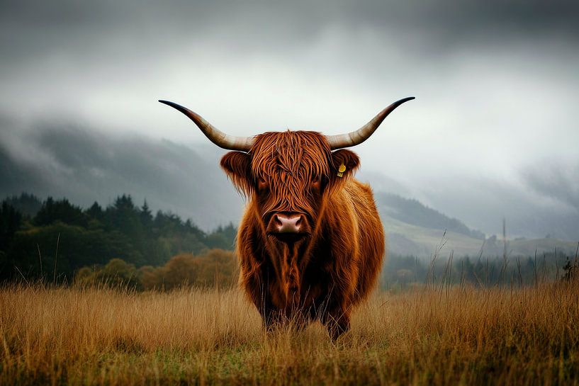 Highland Rind von Poster Art Shop