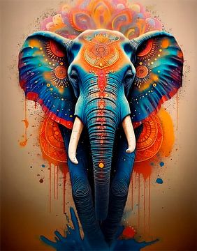 Olifant in kleur... van Ans Bastiaanssen