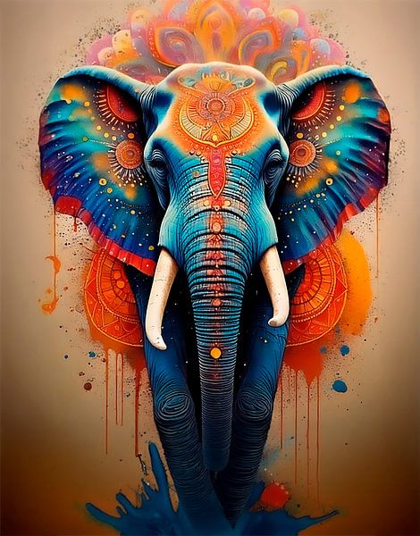 Elephant in colour... by Ans Bastiaanssen