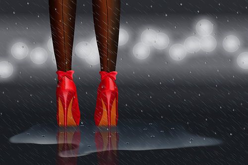 Standing in the rain by Monika Jüngling