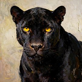 Wildlife - Untamed Grace - Black Panther 1 by Johannas Art Creations