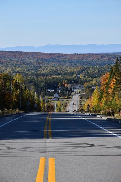 A country road in autumn by Claude Laprise
