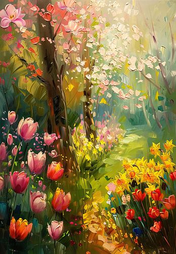 Kleurrijke Bloemen in de Tuin