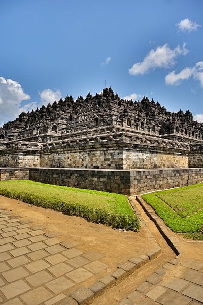The majestic Buddhist temple of Borobudur in Java by Frank Photos