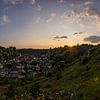 Panorama de Pottenstein en Bavière au coucher du soleil sur Thomas Rieger