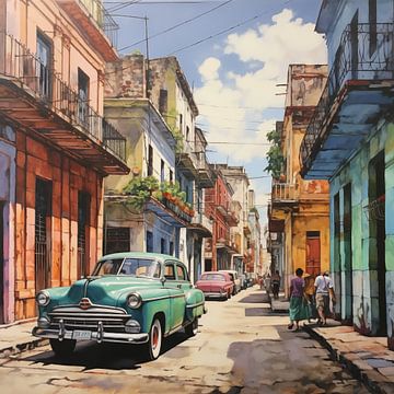 Havana Cuba straat van TheXclusive Art