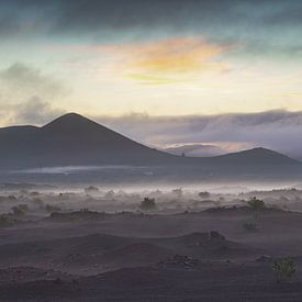 Parque Natural de Los Volcanes, près de Masdache, Lanzarote, Îles Canaries sur Walter G. Allgöwer