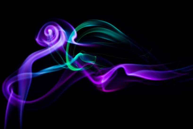 Purple, Green and Blue Smoke by Robert Wiggers