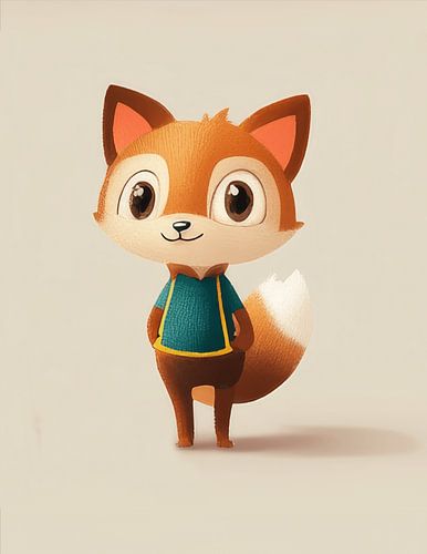 "Renard mignon, personnage de dessin animé - Style gai et moderne&quot ;