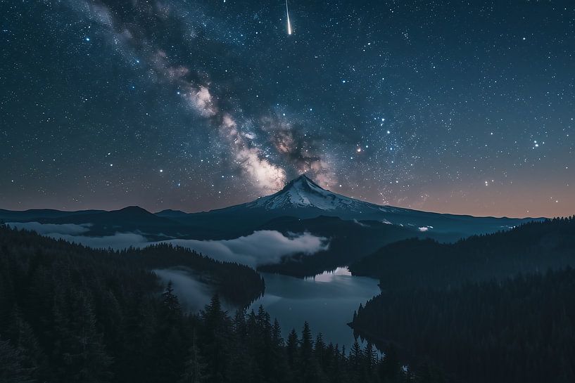 Maanlicht, stil en helder van fernlichtsicht