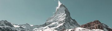 Matterhorn Berg mit kleiner Wolke auf der Spitze von Besa Art