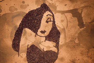Coffee Mosaic of Jessica Rabbit