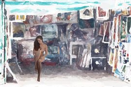 Painter on marketplace by jovadre