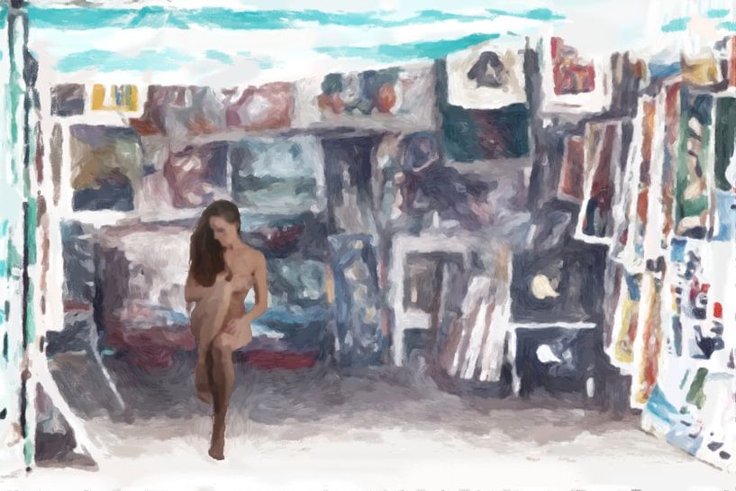 Painter on marketplace by jovadre