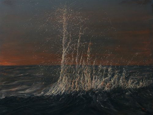 Beeindruckendes Meeresgemälde mit Wellen, Licht und Bewegung